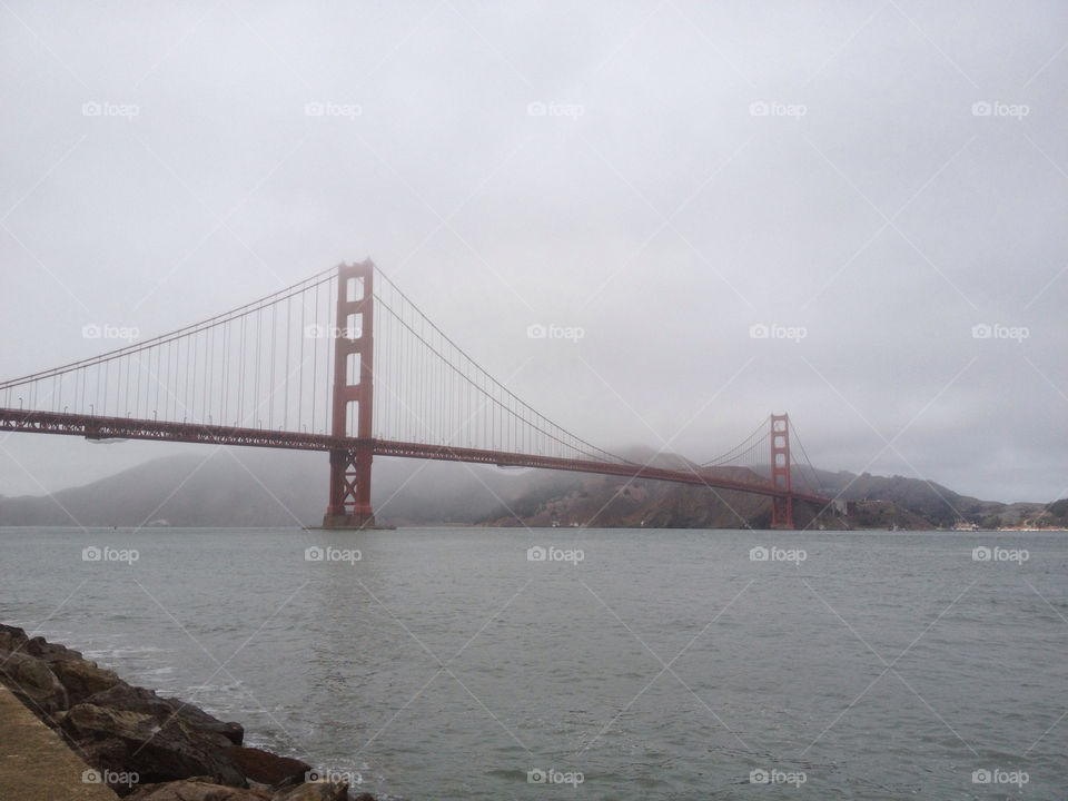 bridge fog bay california by jshadle