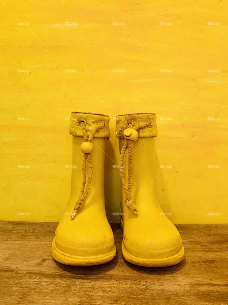 Yellow boots