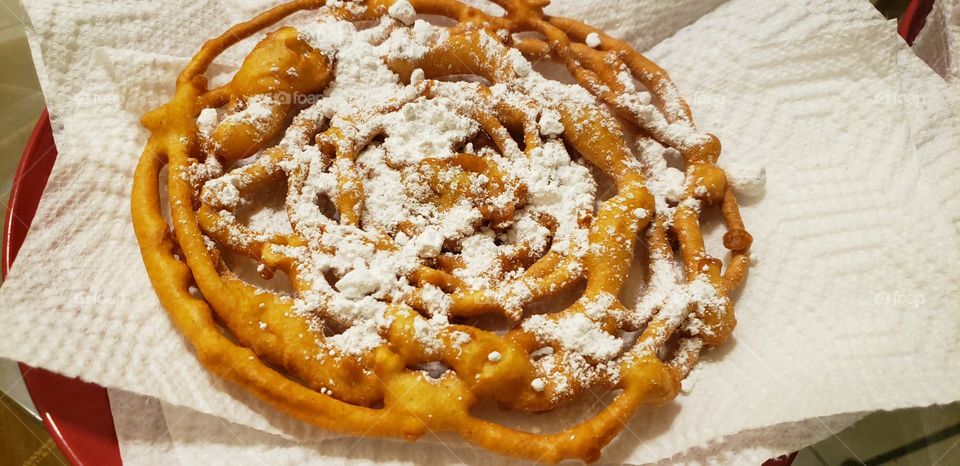 delicious homemade funnel cake, made with love
