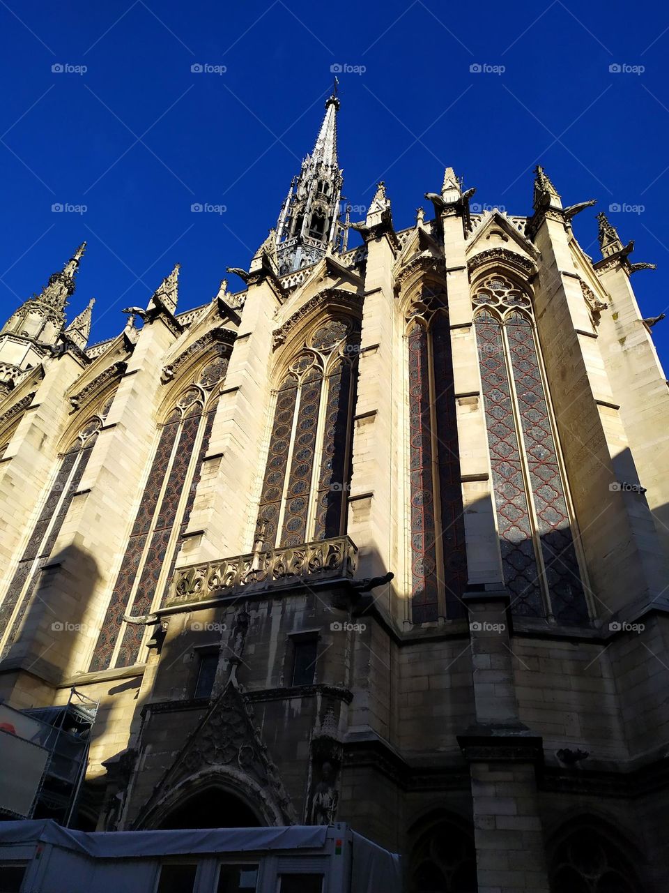Ancient building among the streets of Paris