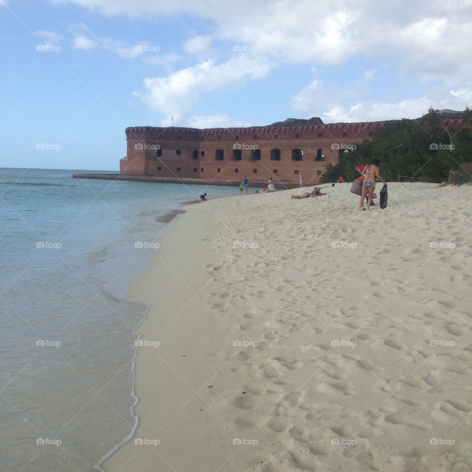 Beach at fort