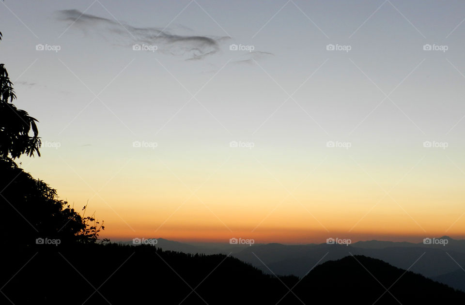 Sunset in Chopta valley