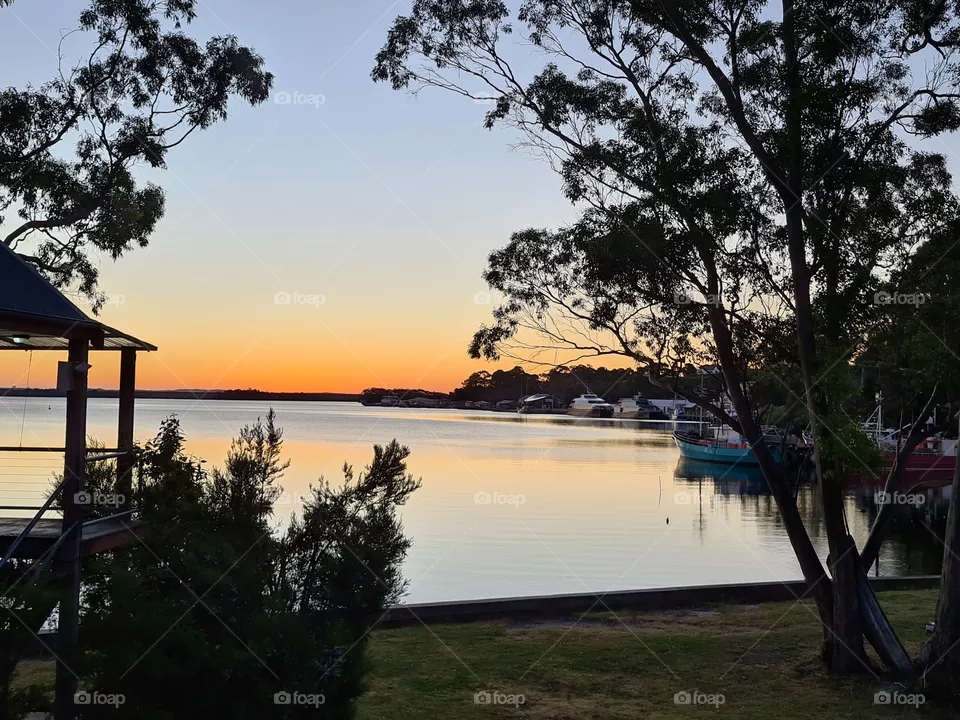 Strahan at sunset
