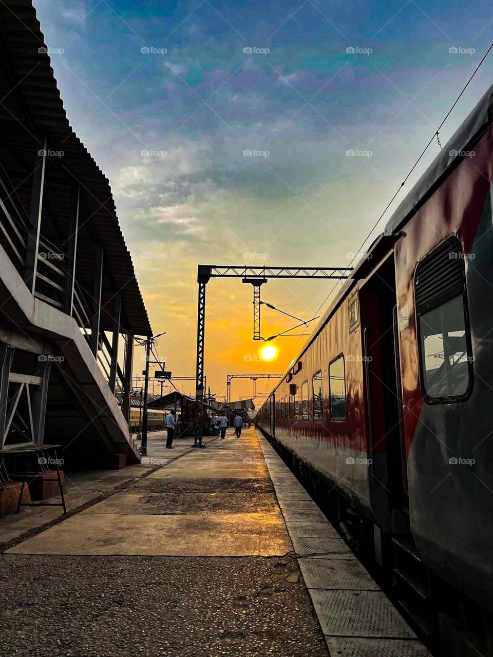 sun and train