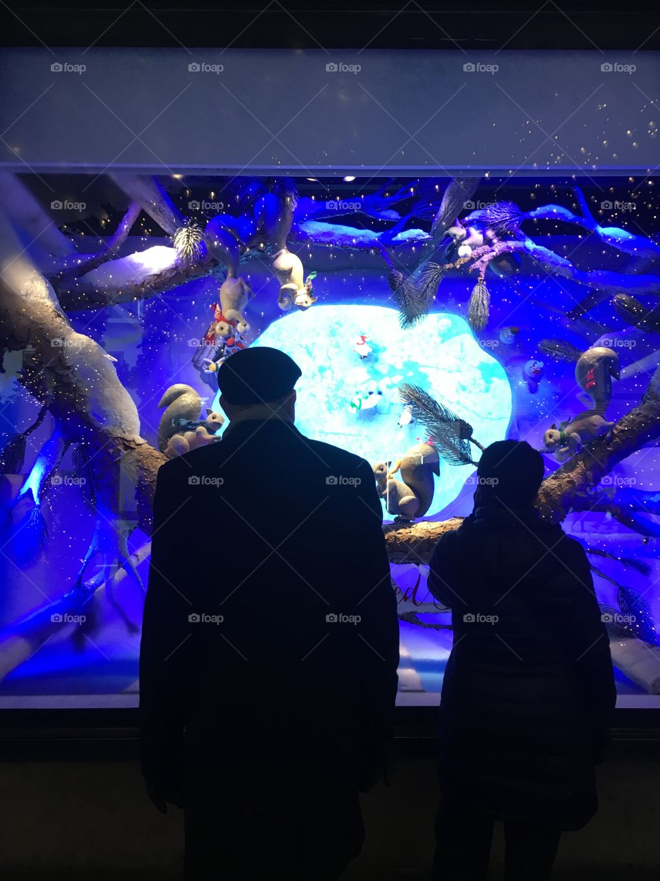 Christmas window display in NYC