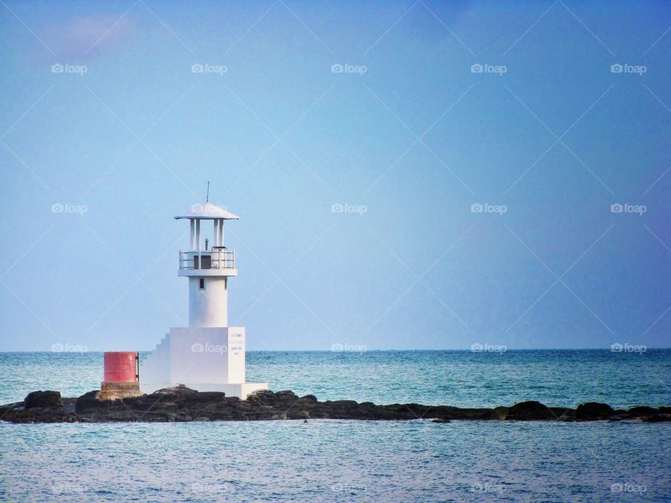Solitary lighthouse