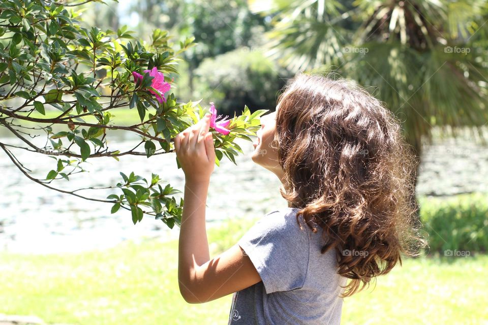 girl enjoying spring