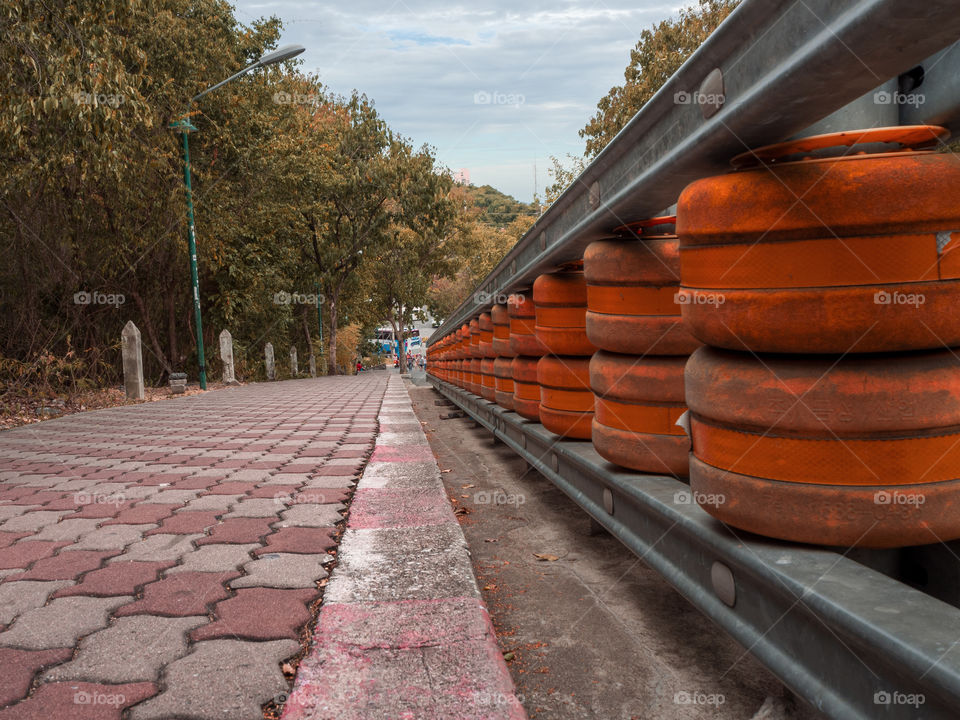 Artistic View of pavement and tress