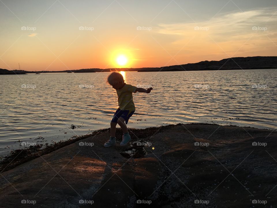 Little boy jumping