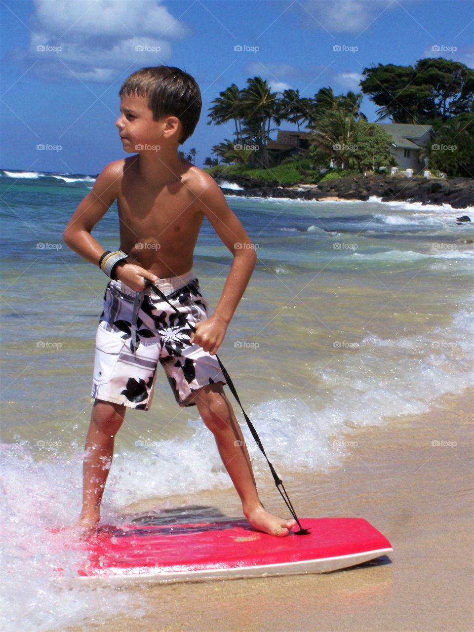 Young boy on beach