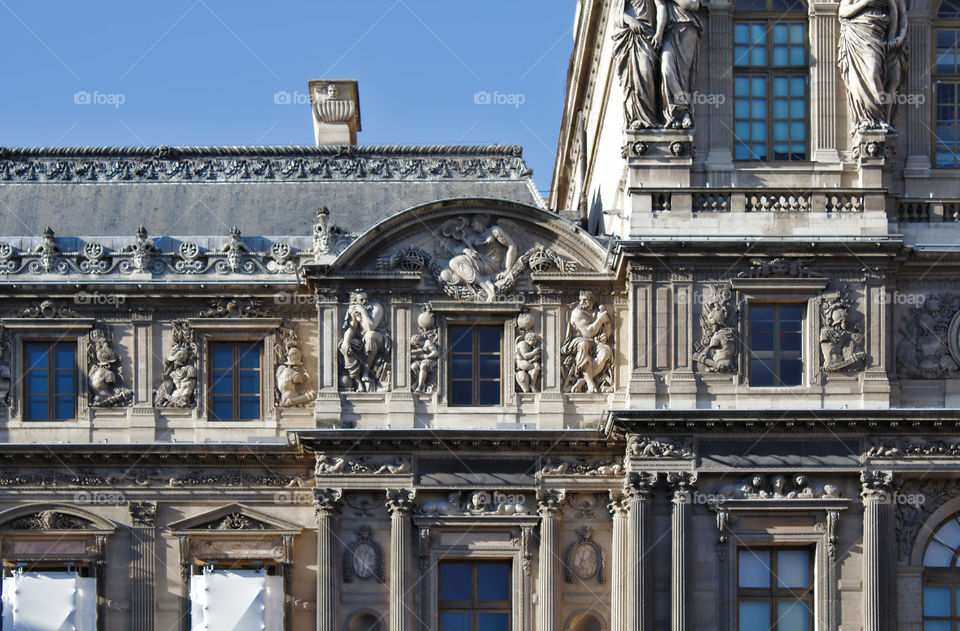 Facade of the Louvre museum
