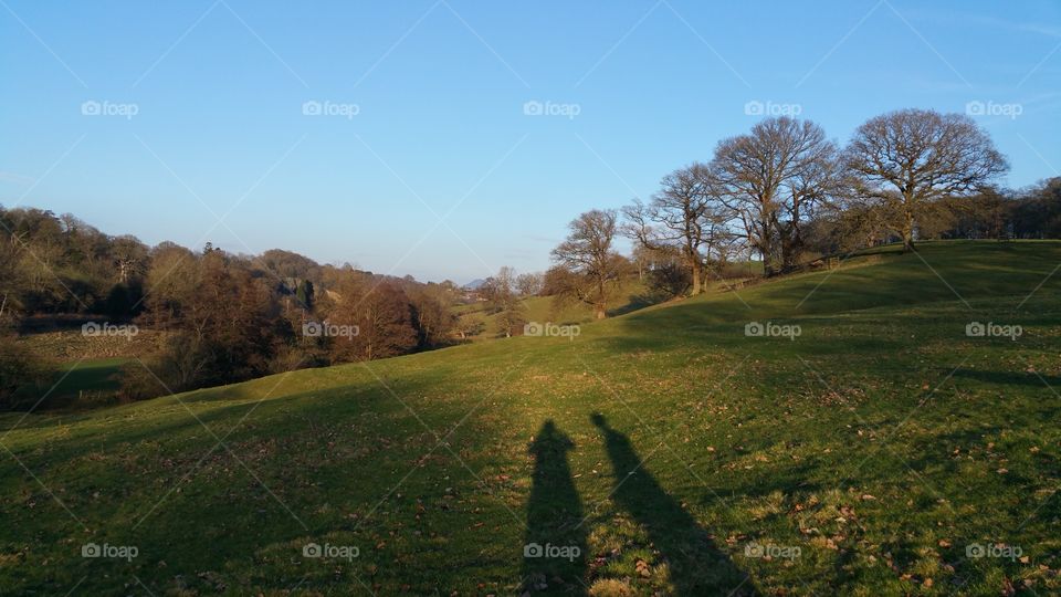 Evening walk / two shadows