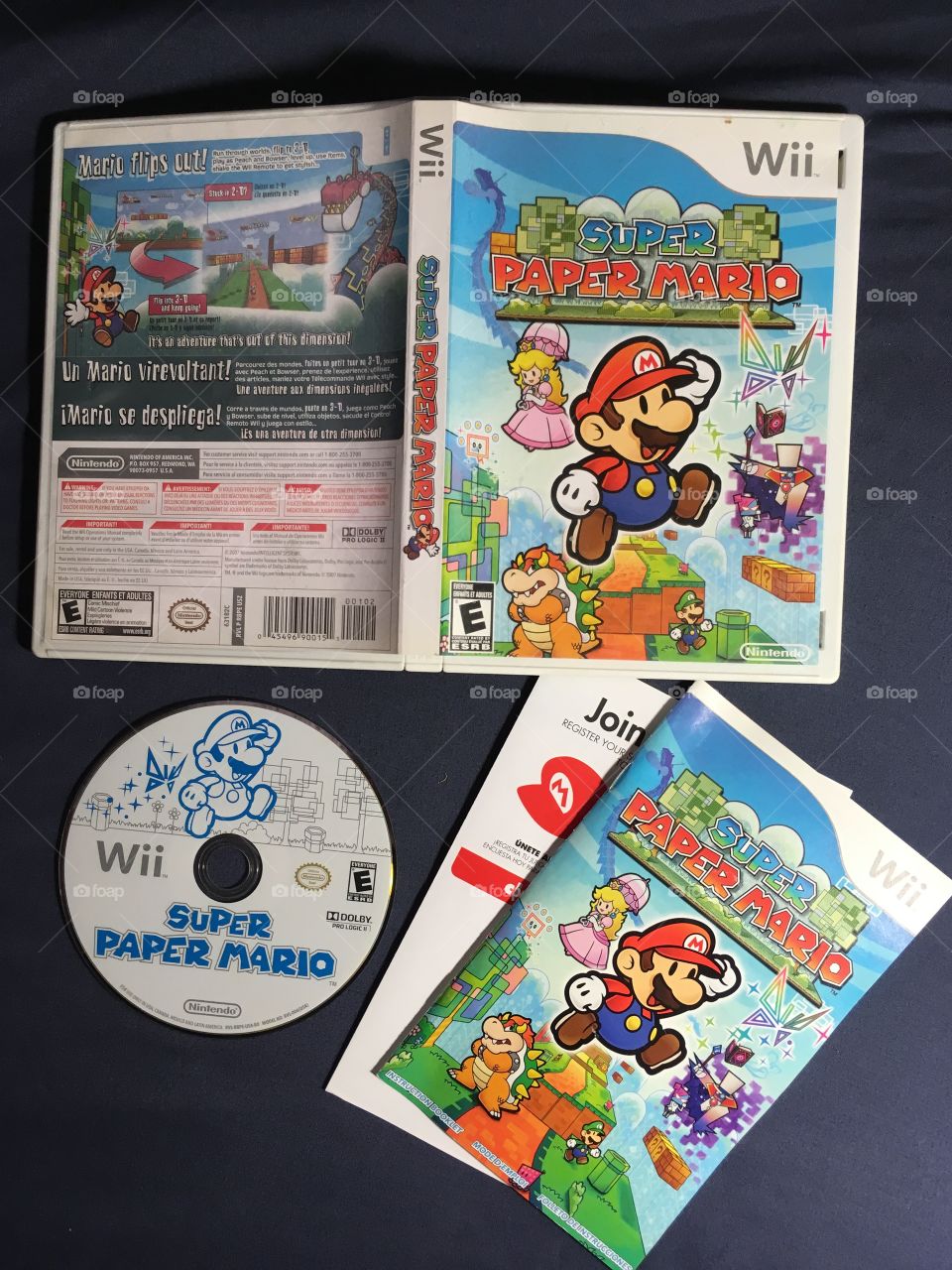 Super Paper Mario video game for the Nintendo Wii - Complete - released 2007