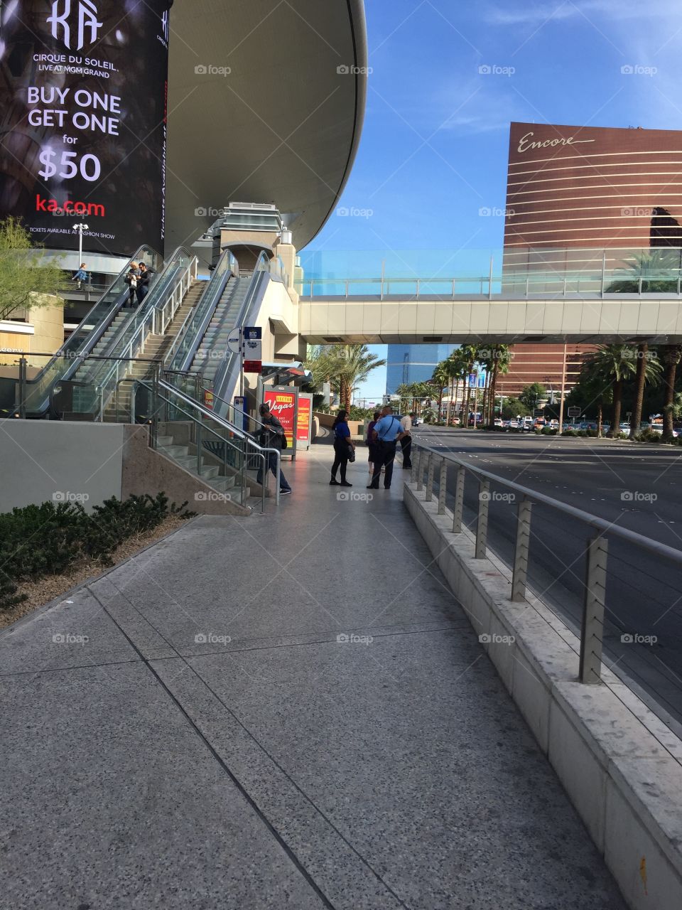 Chat by the escalators