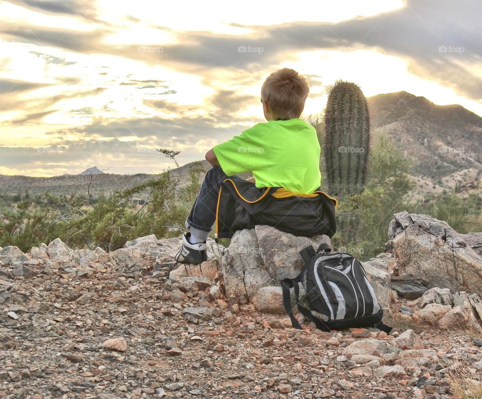 enjoying the desert view