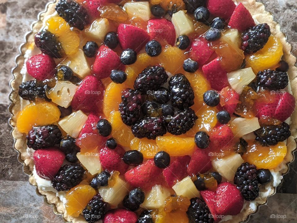 homemade fruit tart