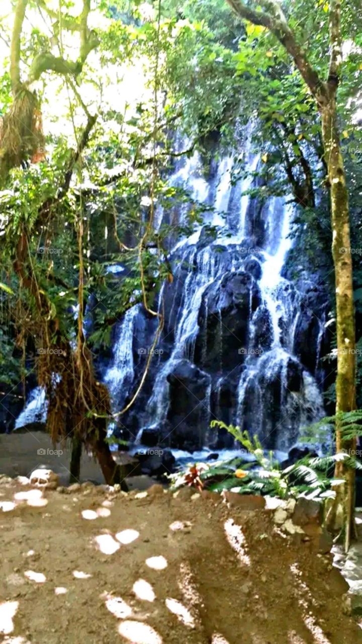 A most beautiful and attractive view of a waterfall.