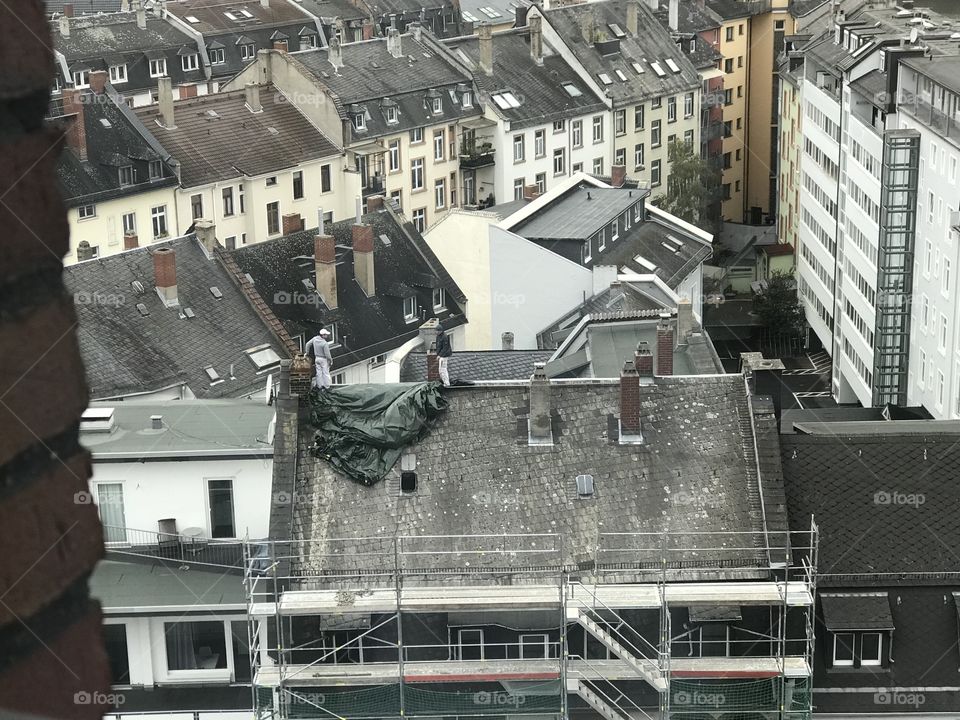 Dach Gefahr Handwerker