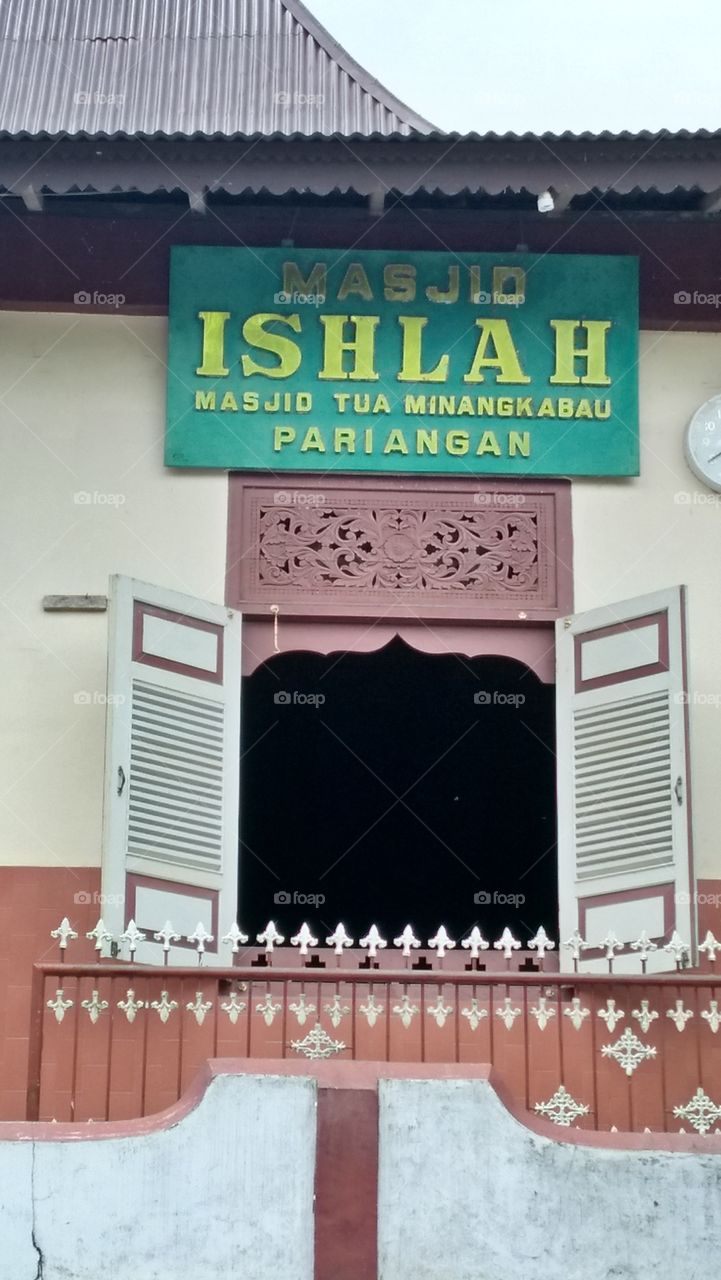 Window of the oldest Mosque in West Sumatera Indonesia