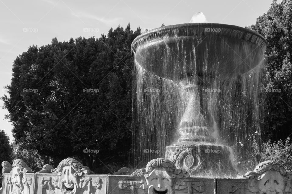 Beautiful piece of architecture in the city center brings relief to passersby on a hot day.