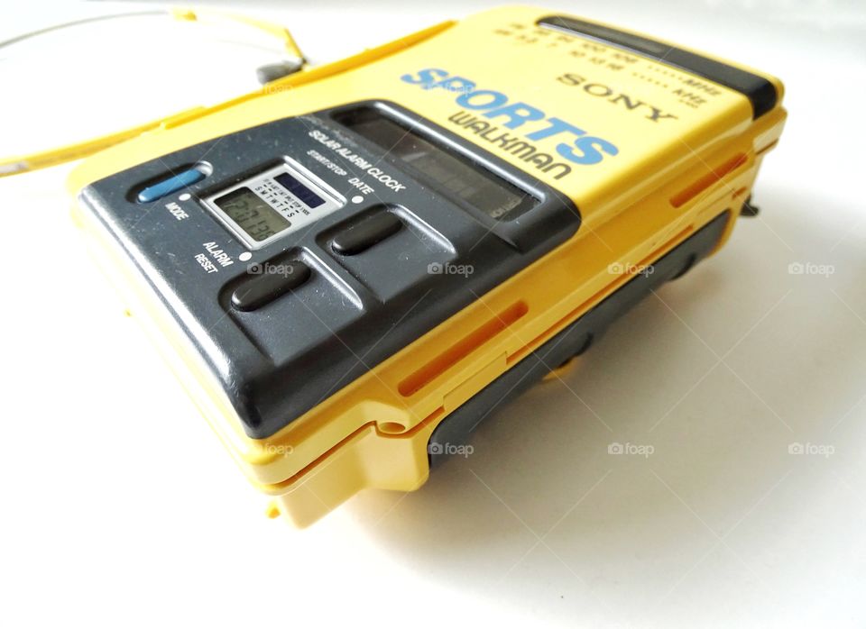 Yellow walkman