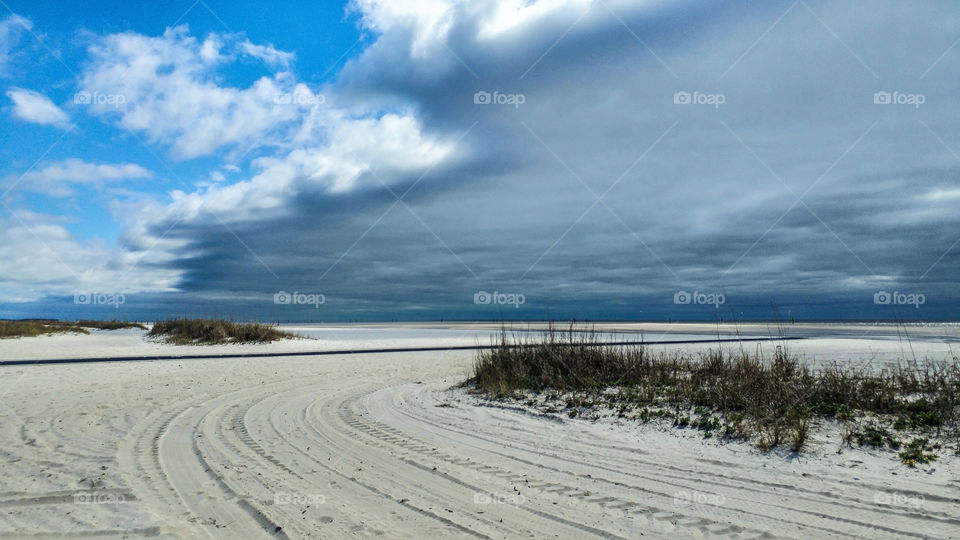 blue sky beaches