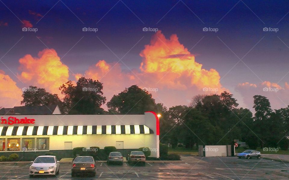 Sunset Over Steak & Shake