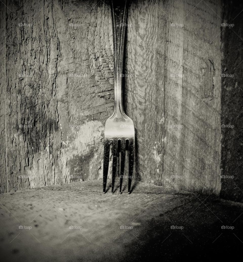 This fork was hiding in the back of an antique corner hutch…