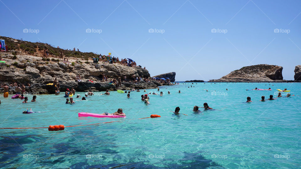 water malta mediterranean lagoon by jensc