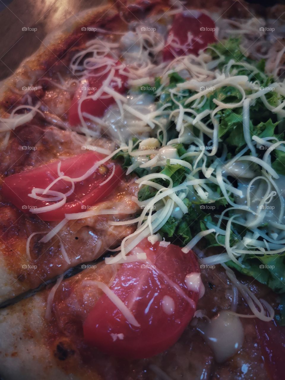 Food served eco healthy juicy view bio fresh yummy pizza