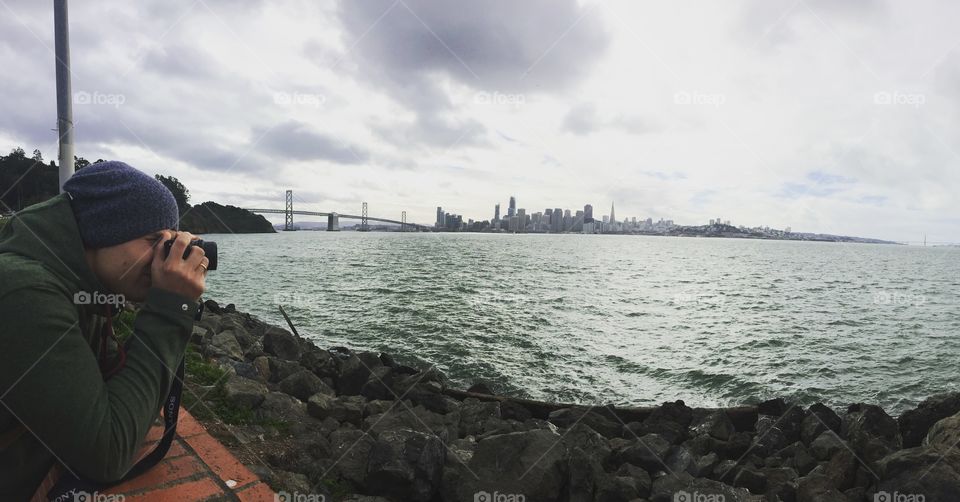 Skyline San Francisco from treasure island 