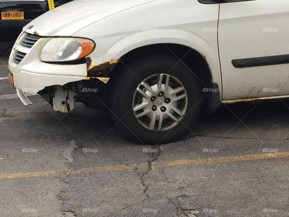 Perfect imperfections 
Beat up minivan