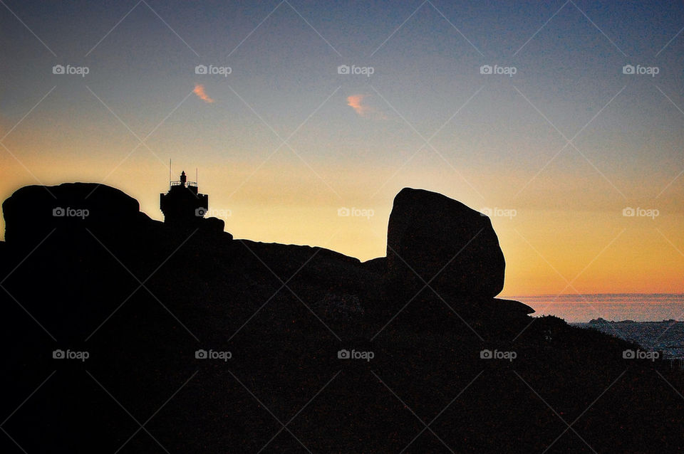 Lighthouse at sunset