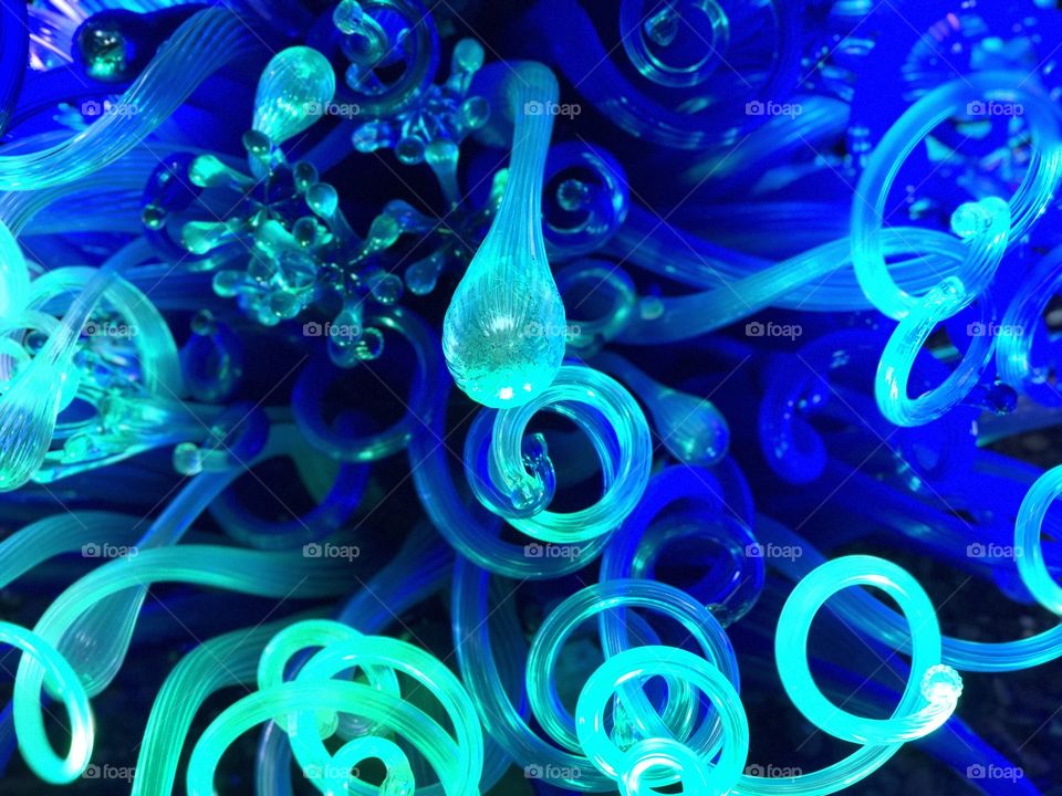 Blue Glass Sculpture 