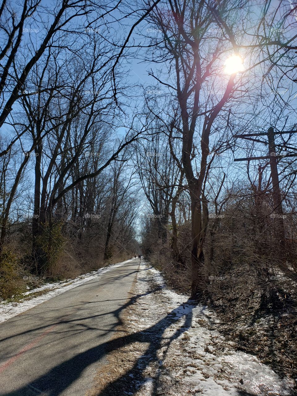 Monon Trail in Indianapolis, Indiana in Winter