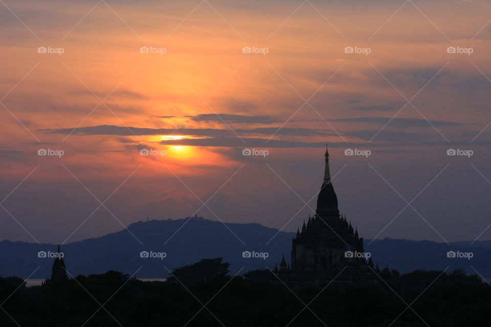 Sunset at Bagan Myanmar