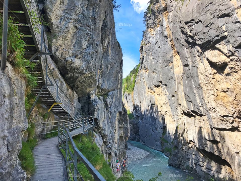 Aare gorge in Switzerland