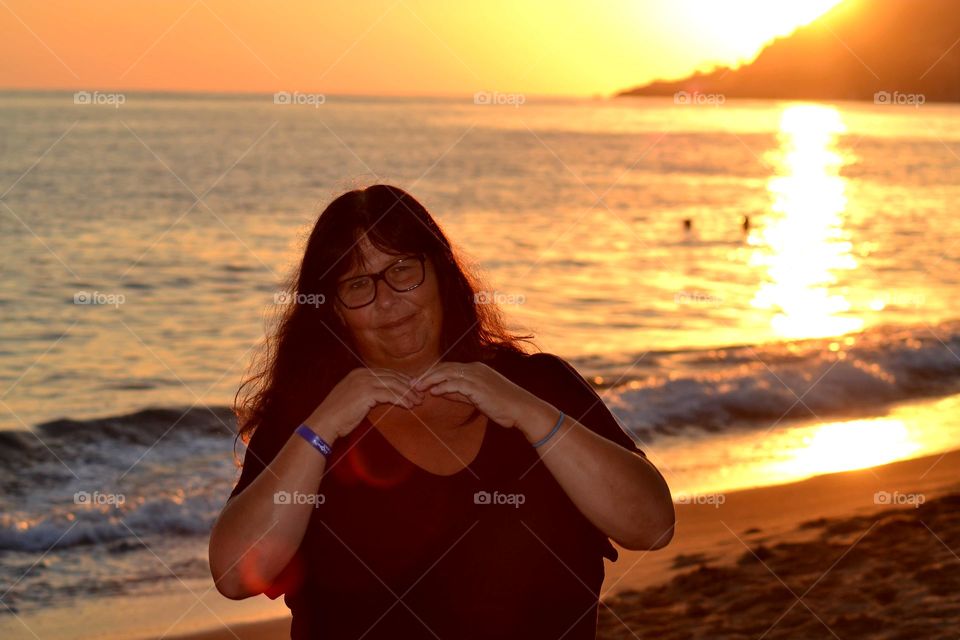 Female on beach in Alanya turkey