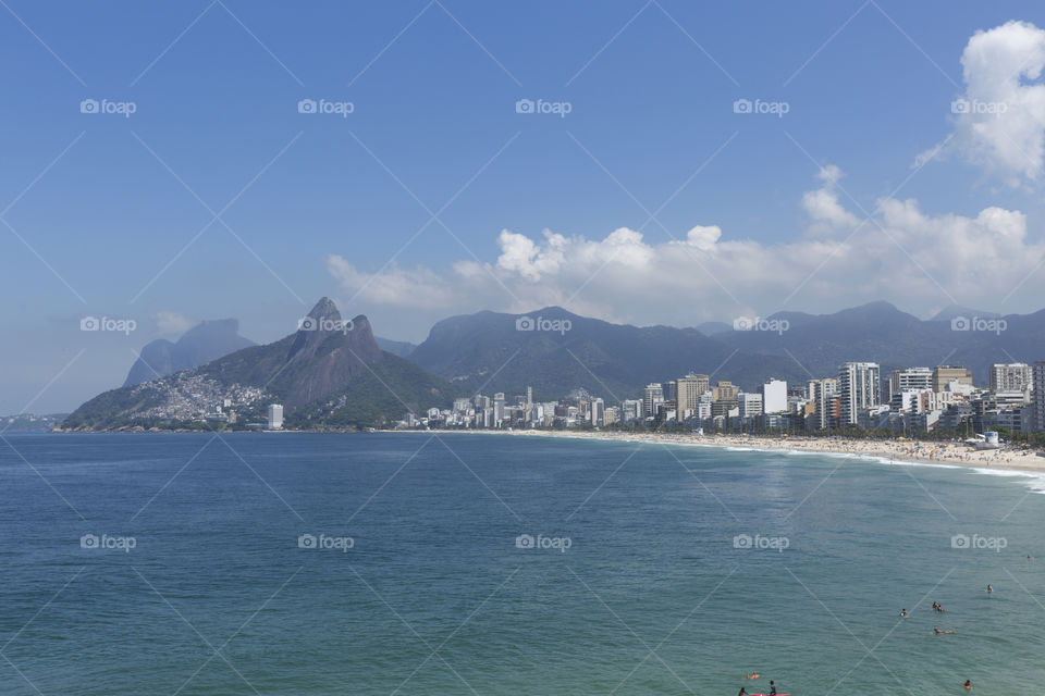 Ipanema beach in Rio de Janeiro Brazil.