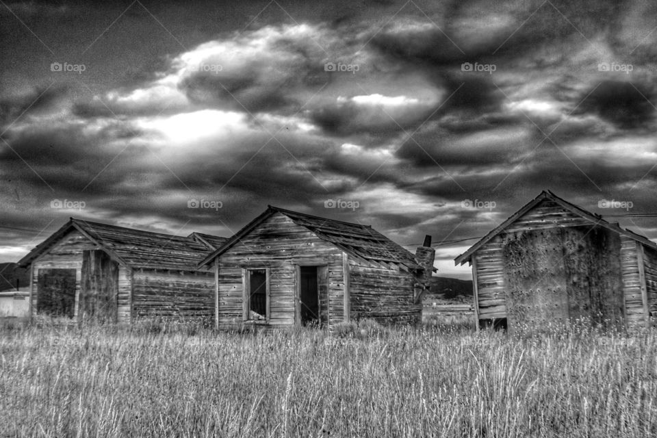 Abandoned quarters on a farm near Anaconda, Mt USA