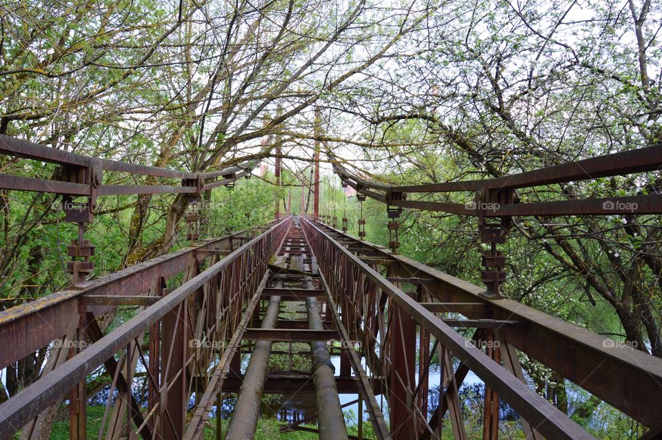 unused metal bridge