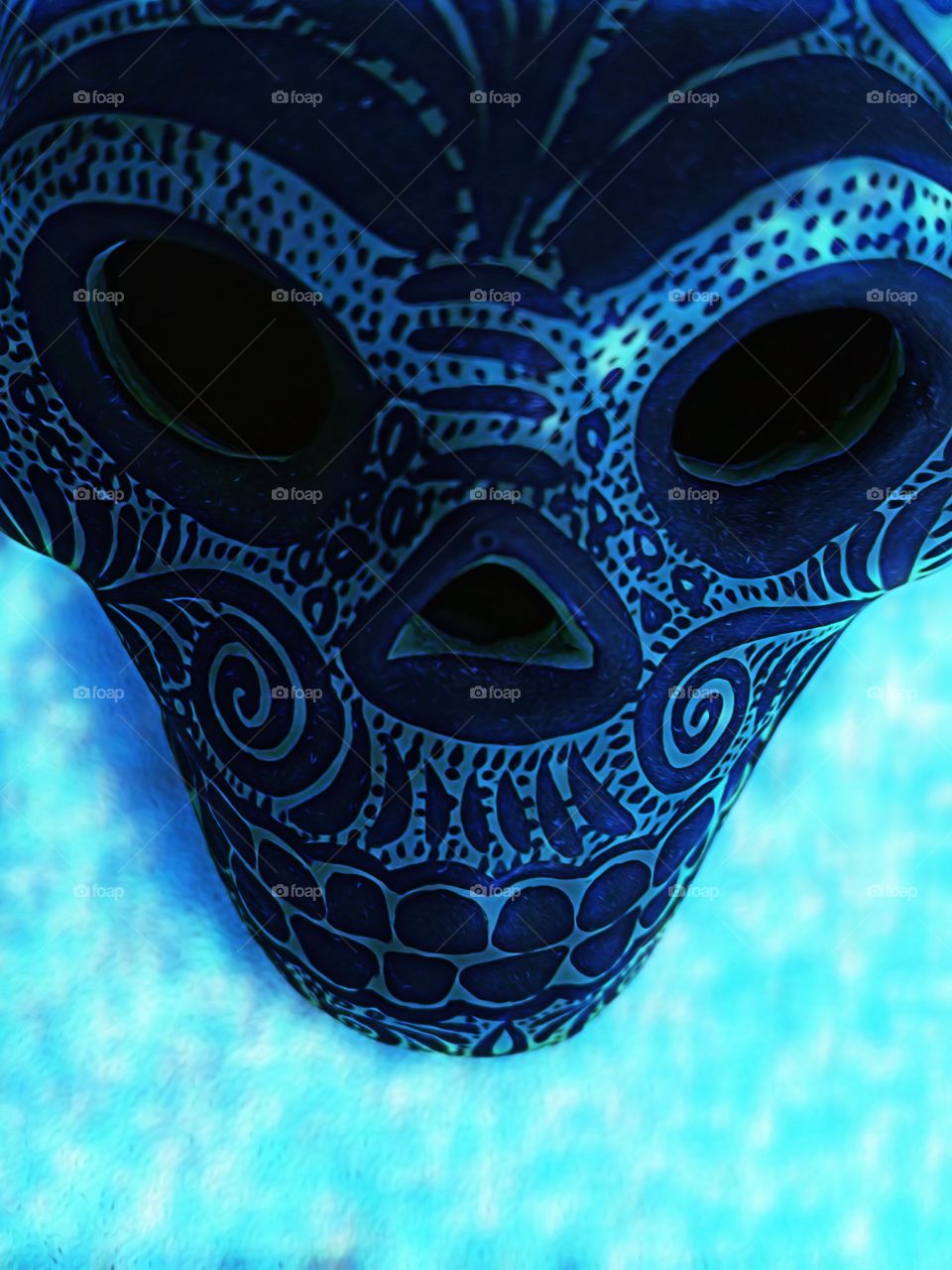 blue mexican mask