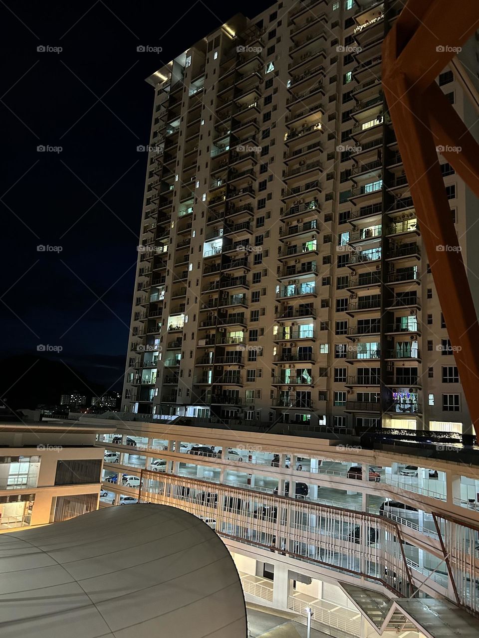 Condo at night
