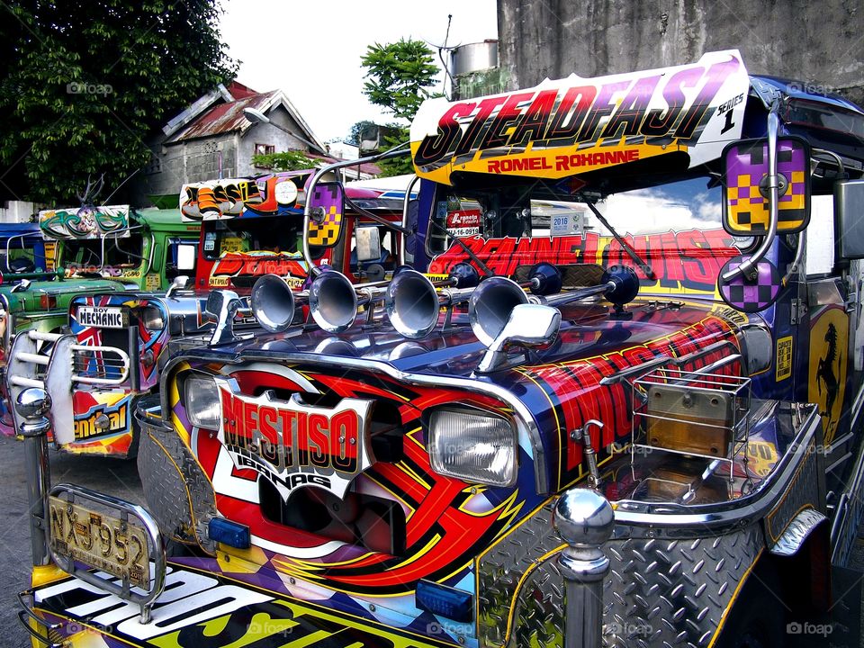 colorful passenger  jeepneys