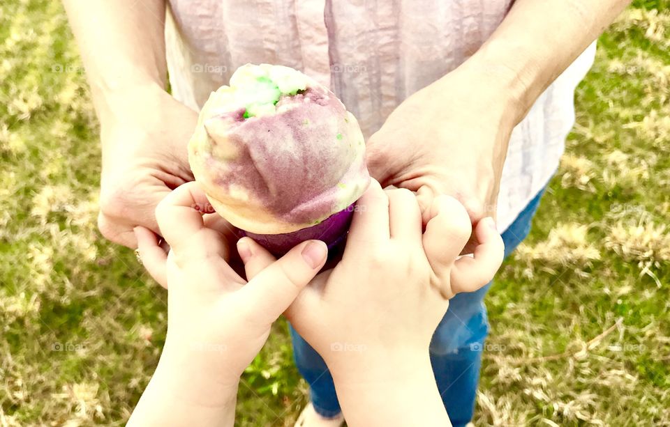 Parent, Child & Ice Cream Cone