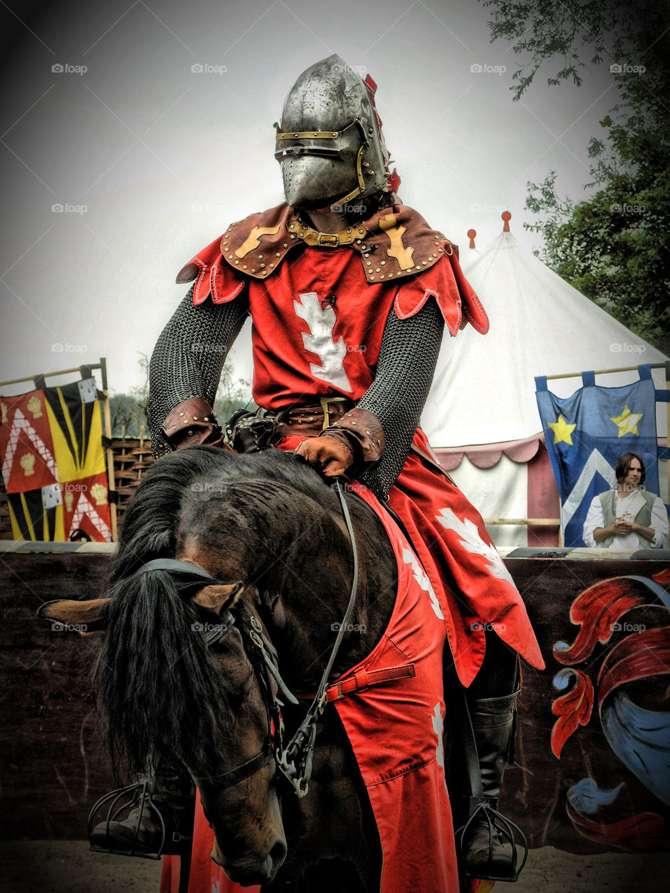 horse in action knight by gordynodrog