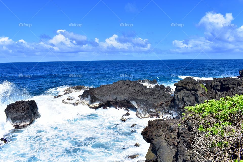 A morning of rain, followed by a glorious afternoon of blue skies and sun along the sea cliffs on the east side of the Big Island