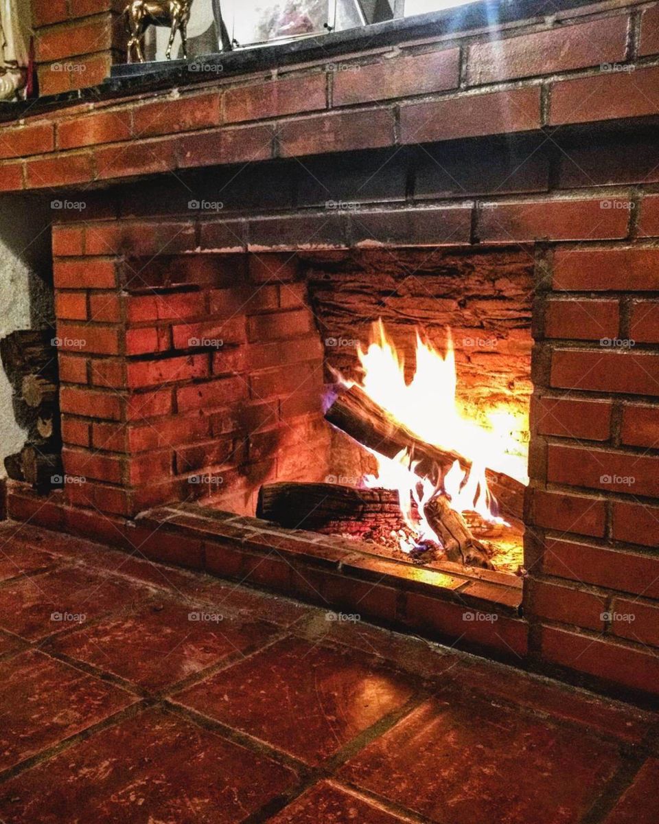 Fireplace to warm a chilly night