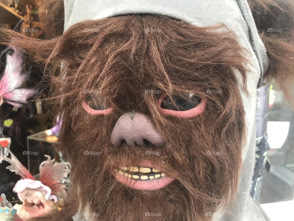 Scary enough to be wary, but it’s too facially hairy to be human,, not one to take home to impress your parents haha.