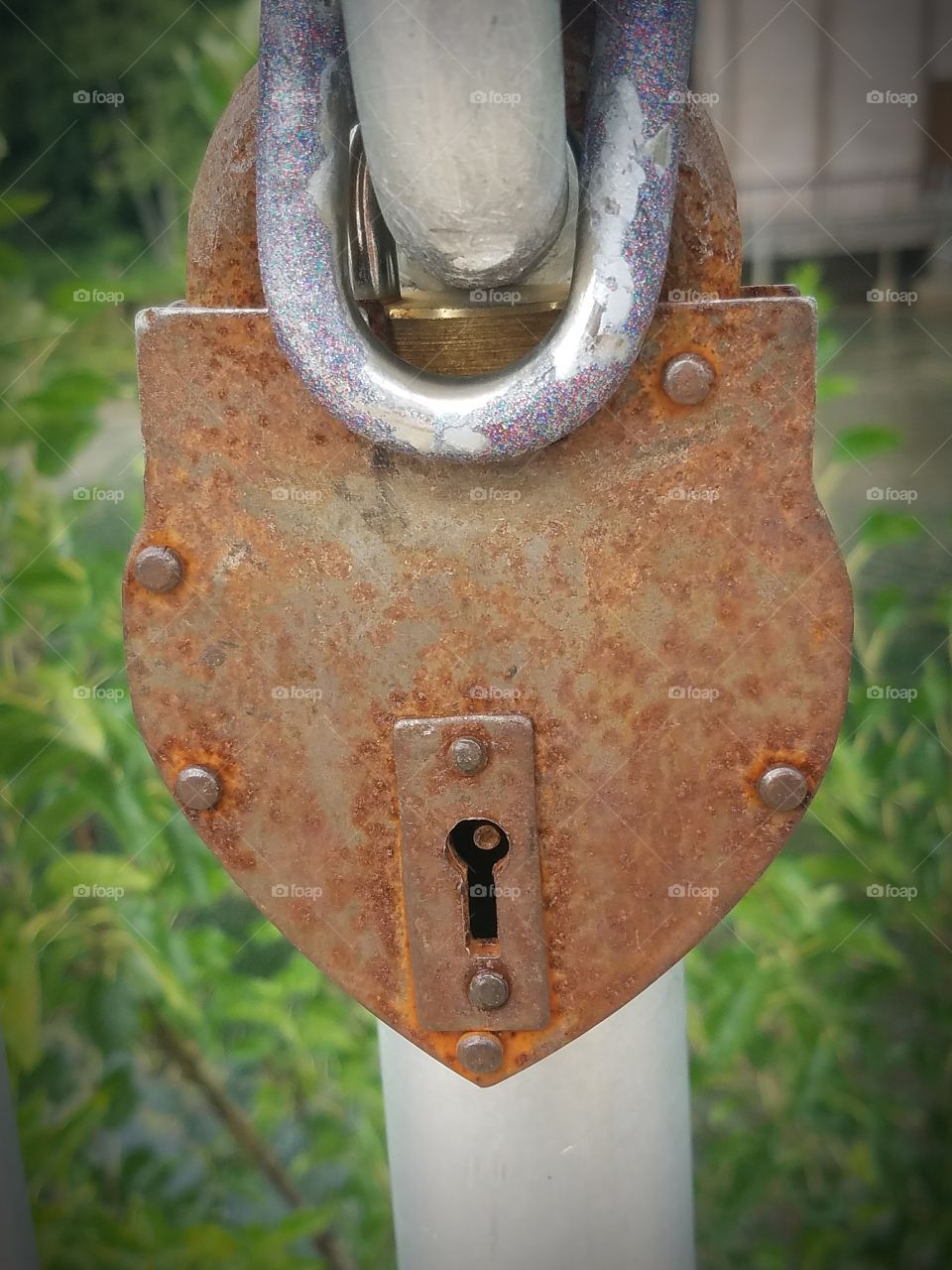 A old rustic love lock
